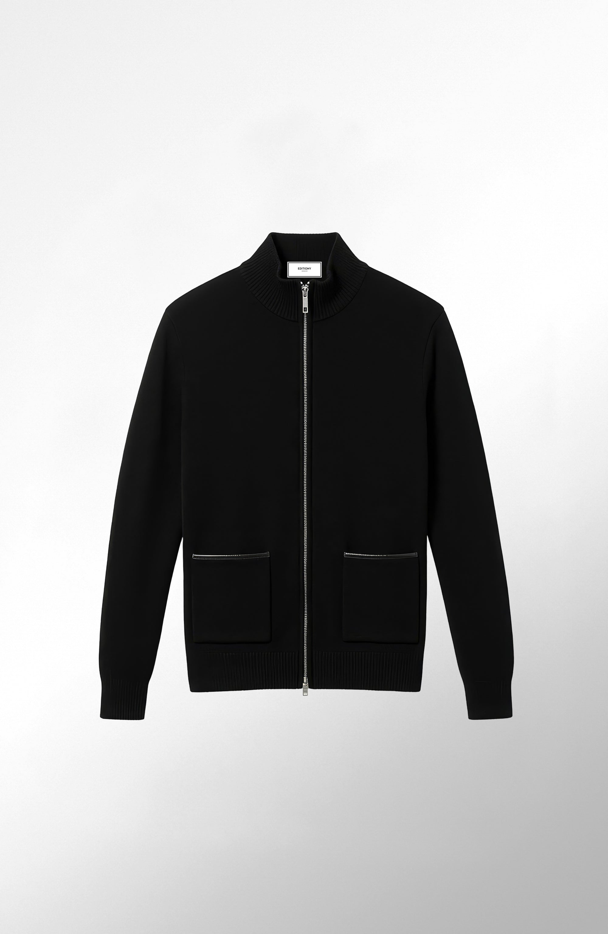 HERVÉ CASHMERE CALFSKIN JARDIGAN
