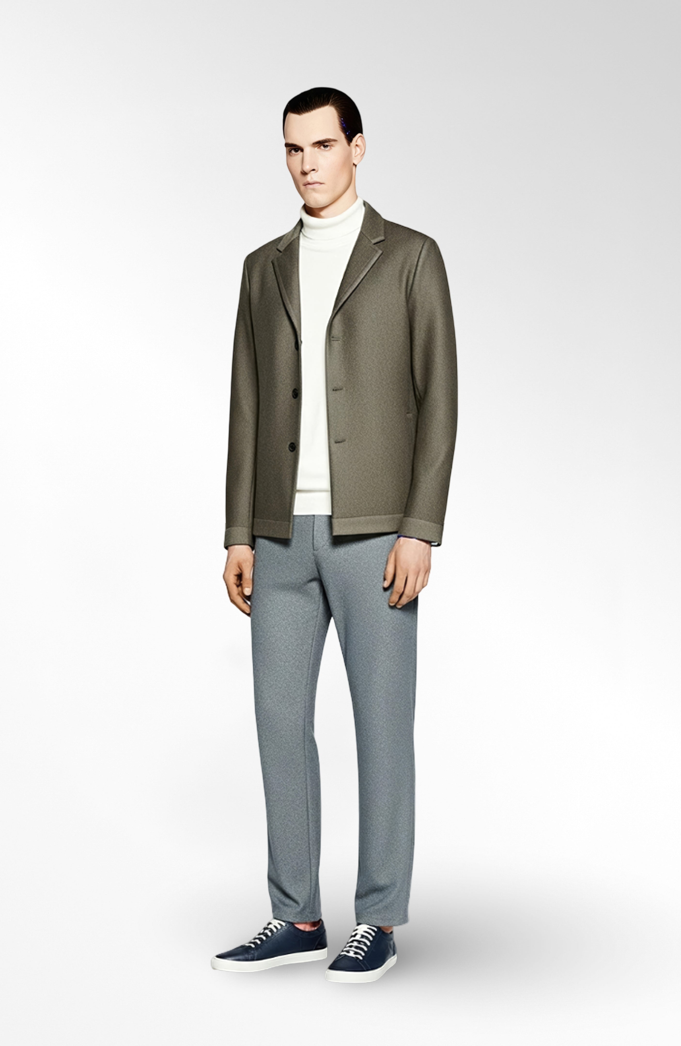 LAURENT JACKET CASHMERE GRIGIO-GREY